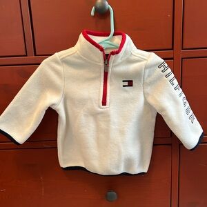Baby boy Size 3-6 TH white fleece pullover